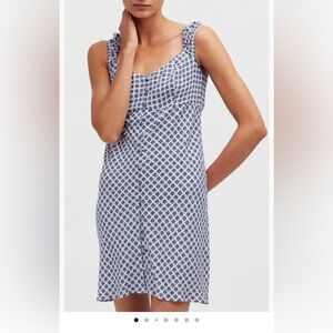 Madewell Capped Sleeve Button Up Mini Dress- Washed Lavender- NWT